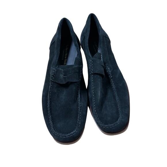 To Boot New York NWOB Leather Suede Penny Loafer Navy Blue Men's Size 11.5 - Picture 5 of 9